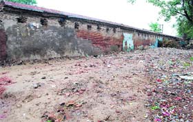 A view of the faseel wall (inner circular road from Hall Gate to Sikandari Gate) which is to be auctioned soon by the MC in Amritsar