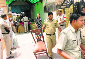 Dehradun police raid house of Pradeep Sangwan in Sonepat on Sunday.