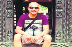 The shaven head is a pretty international style for Ankush Kumar Sharma