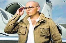 American rapper and music producer, Pitbull sports a groovy bald look