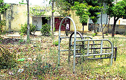 The vacant area in front of the hospital