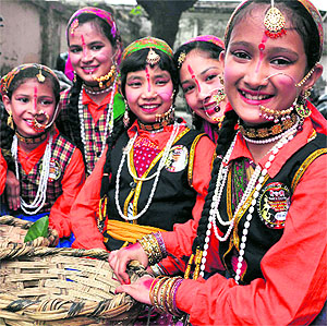  Participants in a musical competition in Dehradun.