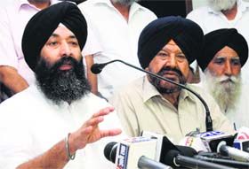 Harpal Singh, SAD Haryana chief, in Chandigarh on Monday.