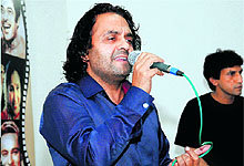 A singer performs at a cultural evening organised for senior citizens in Chandigarh on Tuesday