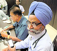 Dr GS Wander, chief cardiologist at Hero DMC Heart Institute, during the launch of the free service.