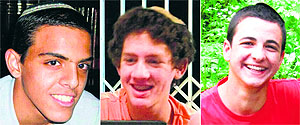 Eyal Yifrach, Naftali Frenkel and Gilad Shaar.
