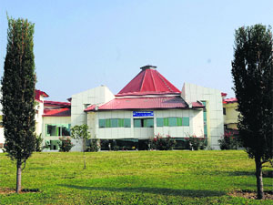 The Jammu and Kashmir Assembly building in Srinagar.
