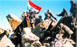 A file photo of personnel of the Army after the victory in the Kargil war