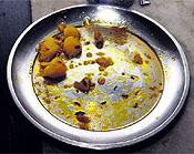 The bug-insfested mid-day meal at Government Primary School, Garha, in Jalandhar on Thursday