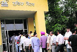 A view outside the Suwidha Centre in Jalandhar