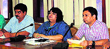 Tourism Secretary Raji P Srivastava holds a meeting with officials to review the tourism development projects in Amritsar on Friday