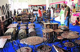 An exhibition of craft items held at Desh Bhagat Yadgar Hall in Jalandhar.
