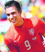 Netherlands' forward Robin van Persie could destroy Costa Rica if defenders give him any opportunity.