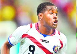 Costa Rica's forward Joel Campbell will pose a serious threat to Netherlands defenders.
