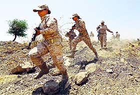 An elite unit of women Kurdish Peshmerga fighters train in Sulaimaniyah, 260 km from Baghdad.