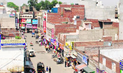 A view of the hotels and guest houses near the Golden Temple in Amritsar. Photo: RK Soni
