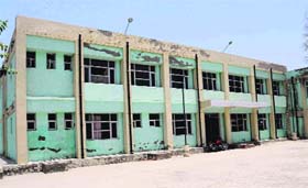 An urban health centre building at Lal Singh Basti