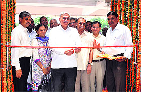Dr Shalesh Nayak inaugurates a Weather Department building in Dehradun on Saturday.