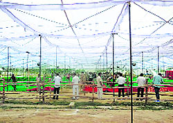 Patti Afghan Stadium, Kaithal, for the Sikh convention on Sunday