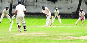 A match in progress between Ambala and Chandigarh at GMSSS, Sector 19, Chandigarh, on Sunday.