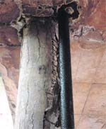 A damaged pillar