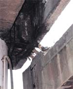 A damaged passageway