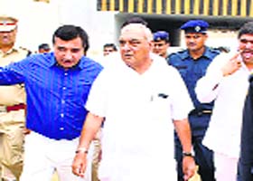 CM Bhupinder Singh Hooda inspects the railway underbridge on Sunday