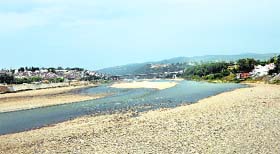 A view of the Tawi river in Jammu.