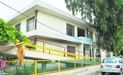 An ayurvedic dispensary constructed at a public park near Kochar Market in Ludhiana. Photo: Inderjeet Verma