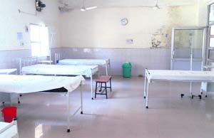 An empty room at the NCD centre in Bathinda.
