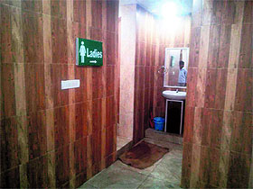 Vistors dont use a luxury public toilet constructed near the Roxy building due to a dirty entry point in Mussoorie.