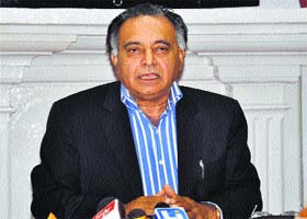 GS Bali, Transport Minister, addresses a press conference in Shimla on Wednesday