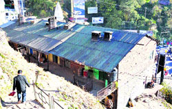 The old Bakery building facing the HP Tourism Lift in Shimla. Tribune photo: Amit Kanwar