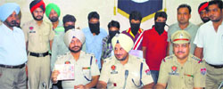 The accused in police custody in Ludhiana. Photo: Inderjeet Verma 