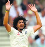 Ishant Sharma gets rid of Gary Ballance during the Day Three of first Test at Trent Bridge.
