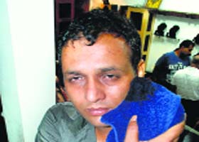 The salesman who was targeted with chilly powder
