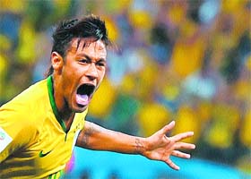 Neymar of Brazil