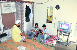 Students at a paying guest accommodation in Sector 11, Chandigarh