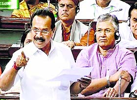 Railways Minister DV Sadananda Gowda in the Lok Sabha Tuesday.