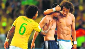 David Luiz's popularity soared world over when he, instead of joining his mates in the celebrations after beating Colombia, walked over to wailing James Rodriguez to console him.