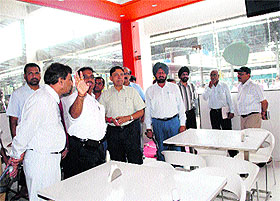 General Manager of Northern Railways Pardeep Kumar inspects the local railway station on Wednesday.