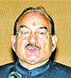 Kaul Singh Thakur addresses mediapersons in Shimla on Wednesday.