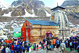 Nearly 200 pilgrims, who had gone to the Himalayan shrine to pay obeisance, are being gradually brought down.