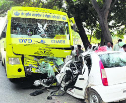A file photo of an accident in Bathinda.
