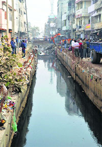 Gunda Nullah, which has been turned into a dumping site in Ludhiana