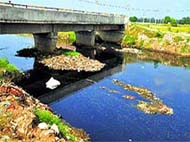Buddha Nullah is full of floating waste. Despite spending crores, the authorities have failed to clean it;