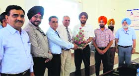 Staff of the Civil Engineering Department of Amritsar College of Engineering and Technology at the opening of the national seminar in Amritsar on Saturday.