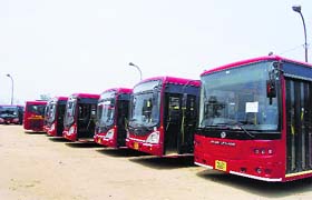 The fleet of the City Bus Service
