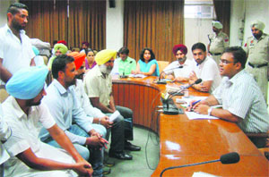 Deputy Commissioner of Bathinda, Dr Basant Garg, at a Sangat Darshan held on July 1