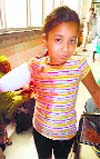 Nine-year-old Pari Garg, who was attacked by stray dogs at Mani Majra, at the PGI, Chandigarh, on Tuesday.  A tribune photograph